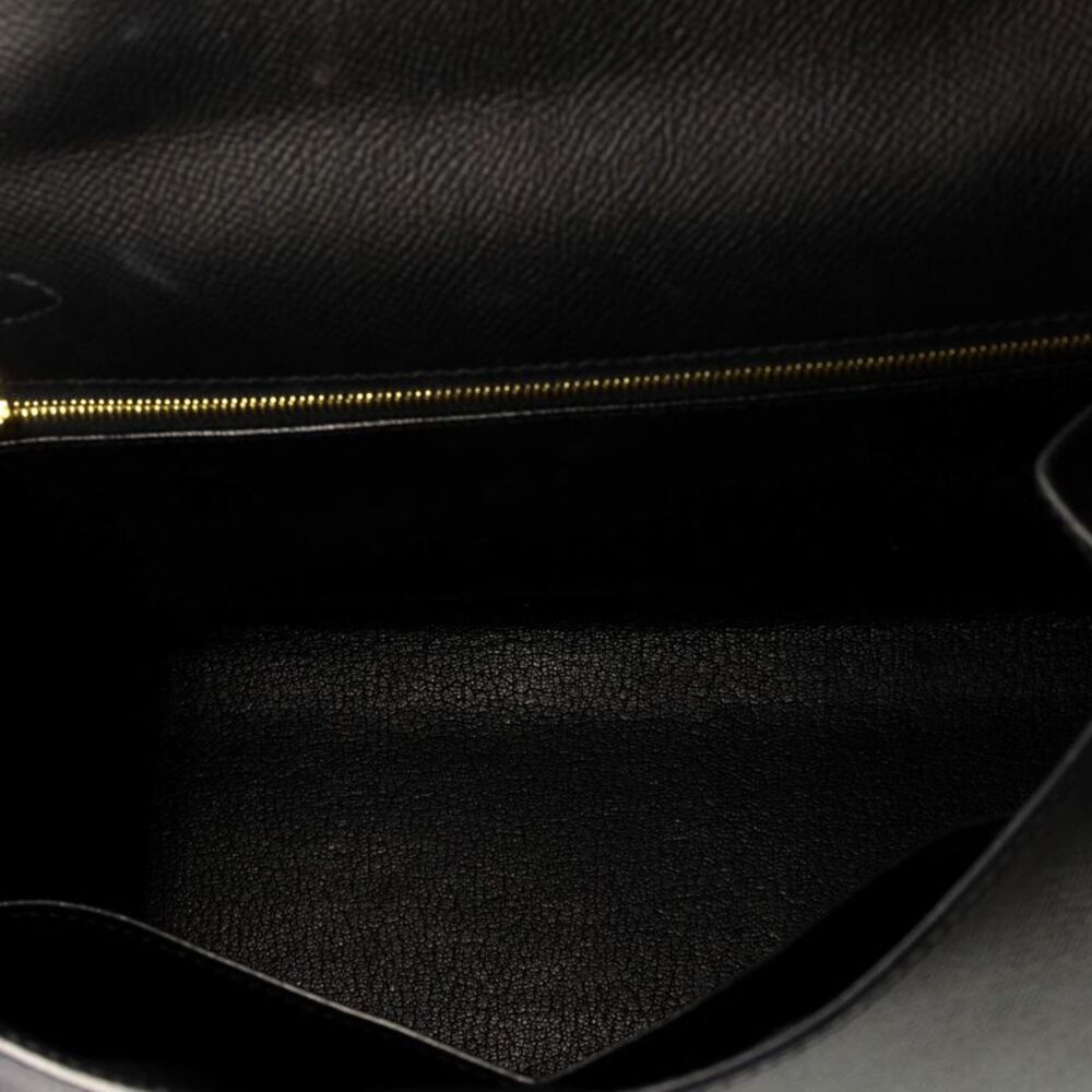 Hermes Kelly Handbag Noir Epsom with Gold Hardware 28 Black - Picture 6 of 8